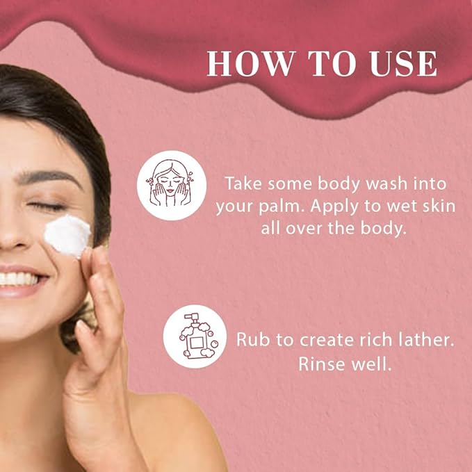 Khadi Natural Rose &amp Honey Body..Wash | For Deep Cleansing | With Soothing Fragrance | Suitable for All Hair Types 210ml