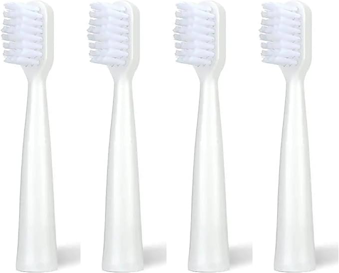 Replacement Toothbrush Heads Compatible for Jianpai S12/HYUNDAI XM-806/ACA ALY-HYS01W/TSOP/Royalstar/INPHIC Electric Bristles(4white)