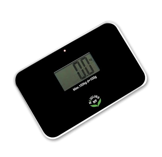 NewlineNY Auto Step On Super Mini Travel Bathroom Scale 5.25 x 8.5 SBB0638SM: Black