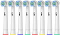 Electric Toothbrush Replacement Brush Heads Compatible for Oral B Basic Cleaning Toothbrush Nozzle BristlesD100 D25 D30 D32 4739 3709 3744(17A-8pcs)