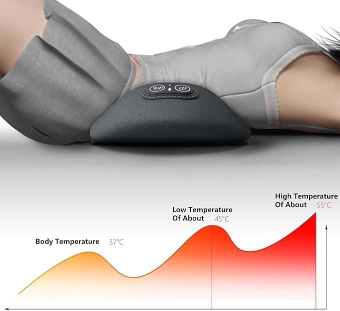 Smooth Triple Fusion Back Massager with Heat 3-In-1 Traction &amp Vibration for Sciatica &amp Lower Back Pain Relief Ergonomic Lumbar Support(Black)