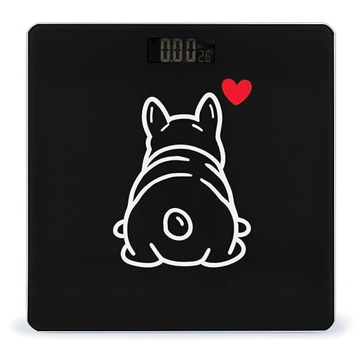 Smart Scale for Body Weight Automatic Switch Digital Bathroom Weighing Scale Funny French Bulldog Puppy Dog