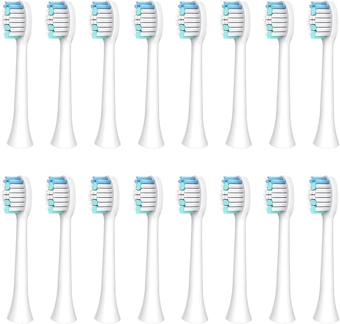 Compatible for S100 S200 S600 S700 S710 S800 S820 S900 S910 Toothbrush Heads Heads16pcs(16white)