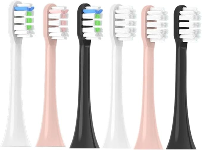 Replacement Toothbrush Heads Compatible for HISMILE Electric Sonic Soft Bristles Nozzles4/8/16PCS(16PCS Black)