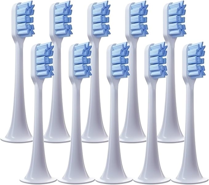 Compatible for Xiaomi Mijia T300 T500 T700 Ultrasonic for Mi Toothbrush Nozzles Replacement Tooth Brush Head(Blue-Standard)