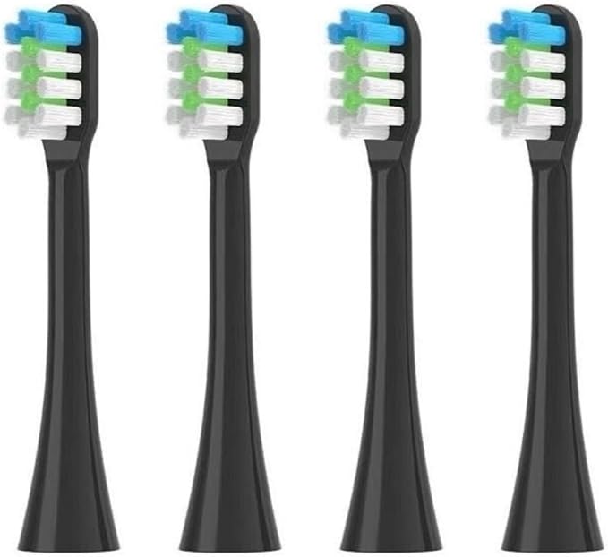 Replacement Toothbrush HeadsCompatible for Nandme Nx9000 Sonic Electric Soft Bristles(4pcs Black)
