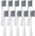 Replacement HeadsCompatible for Oclean Flow/X/X PRO/ Z1/ F1/ One/Air 2 /SE Brush Soft Sonic Toothbrush Vacuum(10 Grey)