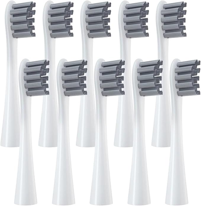 10PCS Brush Head ReplacementCompatible for Toothbrush X/X PRO/ Z1 Replaceable(10 Grey)