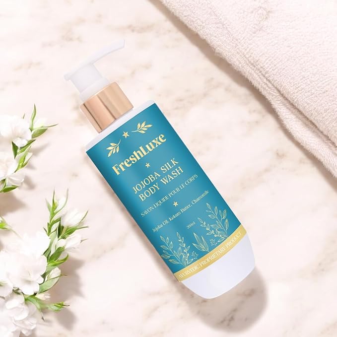FreshLuxe Silk Bodywash | Jojoba Oil Kokum Butter &amp Chamomile | Gel-Based | Unisex | 200ml