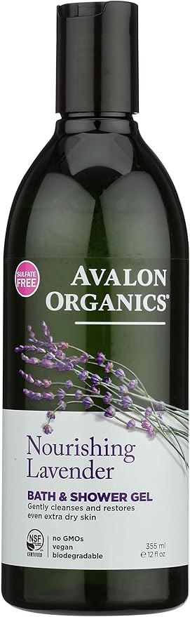 Avalon Organic Botanicals Bath &amp Shower Gel Lavender 12 oz