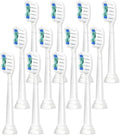 Compatible for Replacement Toothbrush Heads Compatible with Philips Sonicare Electric Brush Head 1100 2100 4100 5100 5300 6100 7500(White-12 Pcs)