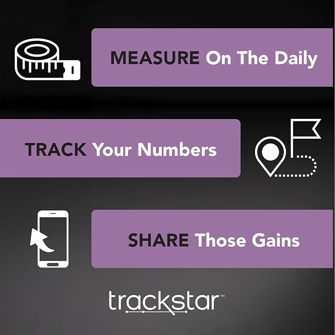 trackstar Wide-Platform Silver Digital Weight Scale | 550 lb Weight Capacity | trackstar Monitoring App | Bluetooth iOS &amp Android Compatible | Measure Track and Share Results