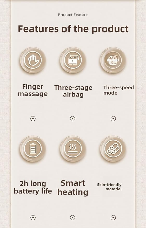 Nuvra 3-in-1 Hand Massager Malvay Hand Massager with Heat Compression for Arthritis and Carpal Tunnel