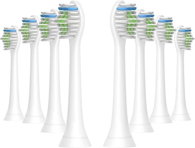 Replacement Brush Head Compatible for PH Electric Toothbrush(8pcs White)