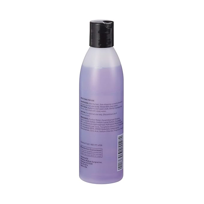 McKesson Tearless Shampoo and Body Wash with Aloe and Vitamin E Lavender Scent 8 oz 48 Count