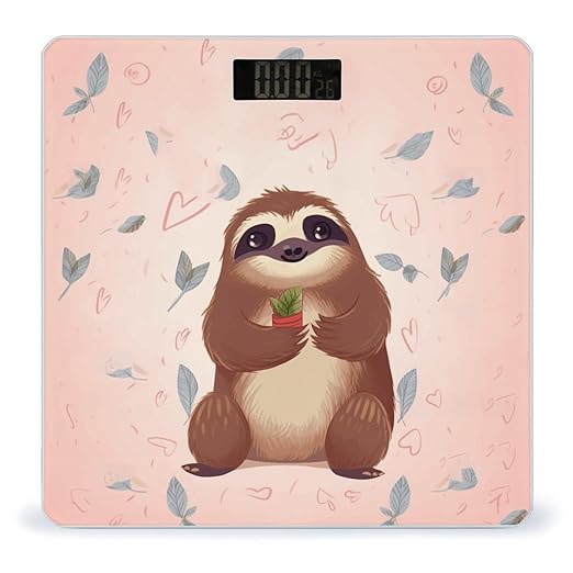 Cute Sloth Scale for Body Weight Smart Scales Digital Bathroom Scale High Precision Weighing Scales with Large Display Weighing Machine for People