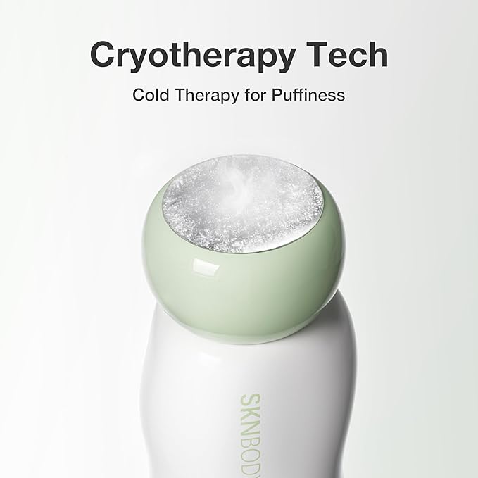 SKNBODY CryoReset™ Cooling Eye Wand – Cryotherapy Massager with SonicTap™ Vibration Depuffing Tool for Dark Circles &amp Puffiness Portable Rechargeable Eye Massage Device