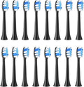 16pcsCompatibility for Fairywill P11 T9 P80 Toothbrush Heads Compatible with(16BLACK)