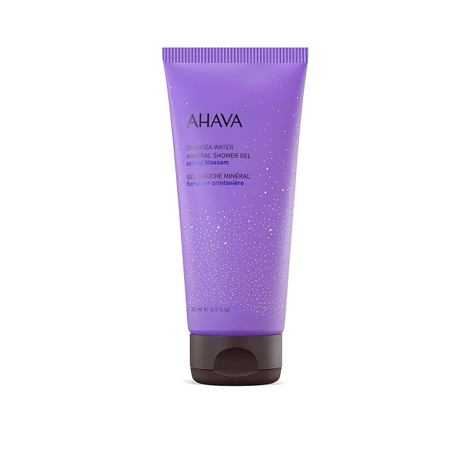 AHAVA Dead Sea Water Mineral Shower Gel Spring Blossom - Refreshes &amp Relaxes Washes Away Dirts &amp Impurities Enriched with Exclusive Mineral Blend of Dead Sea Osmoter &amp Zinc 6.8 Fl.Oz