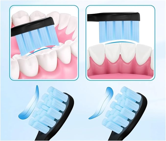 Compatible with 7MAGIC Electric Toothbrush Replacement Brush Headsfor(White)