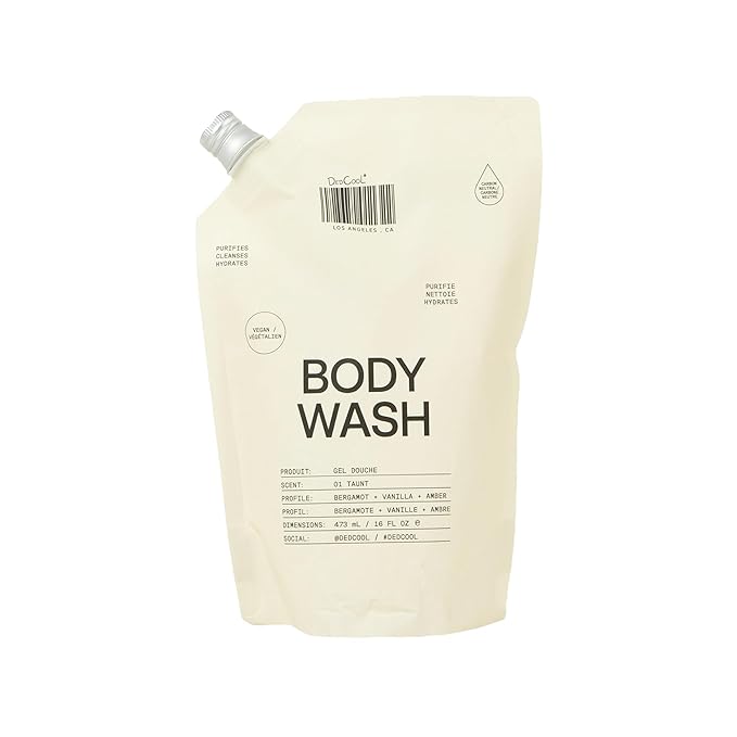 DedCool Body Wash Refill | 01 Taunt | Shea Butter &amp Snow Mushroom | Hydrating Non-Toxic Vegan | Bergamot Dew Cassis &amp Amber | 16 fl oz