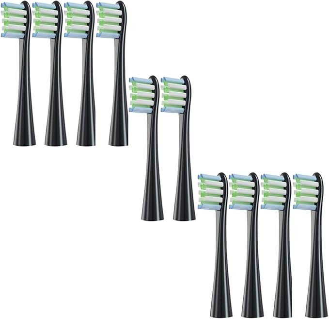 10/20X Replacement Brush Heads Compatible for X/X PRO/ Z1/ F1/ One/Air 2 /SE Sonic(10pcs Black)