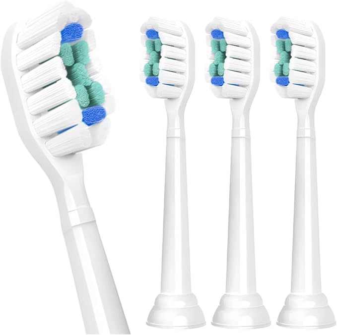 Compatible for 20 Pcs Replacement Brush Heads Compatible with Electric Toothbrush Head with Bristles(White-20 Pcs)