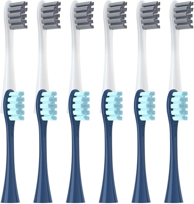 Replacement Brush HeadsCompatibility for Oclean X/X PRO/ Z1/ F1/ One/Air 2 /SE Electric Toothbrush 12PCS(6Grey6Blue)