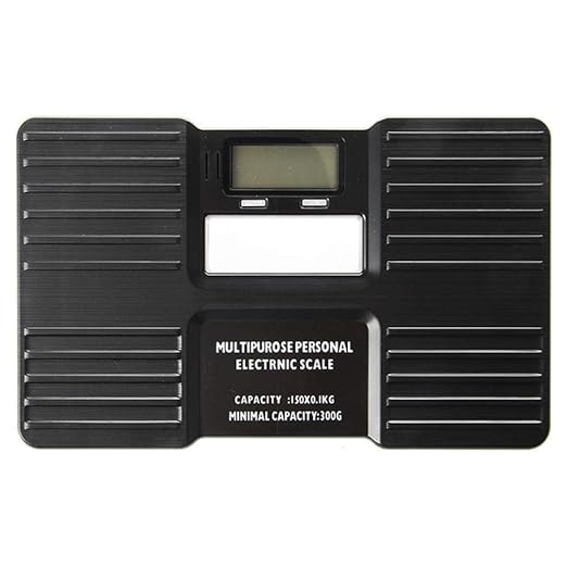 Weighing Scale Compact Electronic Bathroom Scale Accurate Weight Weighing Scale Max 150Kg Black