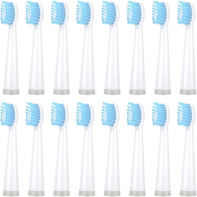 16pcs Toothbrush Replacement HeadsCompatible for UPHYLIAN/KONKA/PHYLIAN Soft Brush Bristles Nozzles(16PCS White)