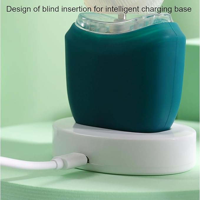 Scandinavian Smiles U-Shaped Electric Toothbrush 360° Sonic Cleaning for Adults &amp Kids 3 Modes USB-C Rechargeable (Black)