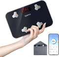 RENPHO Elis Go Travel Smart Scale with BMI Body Fat Muscle Mass | 13 Body Metrics via Bluetooth for Health Tracking with Batteries Included and Protective Case for Hotel Camping and Travelers