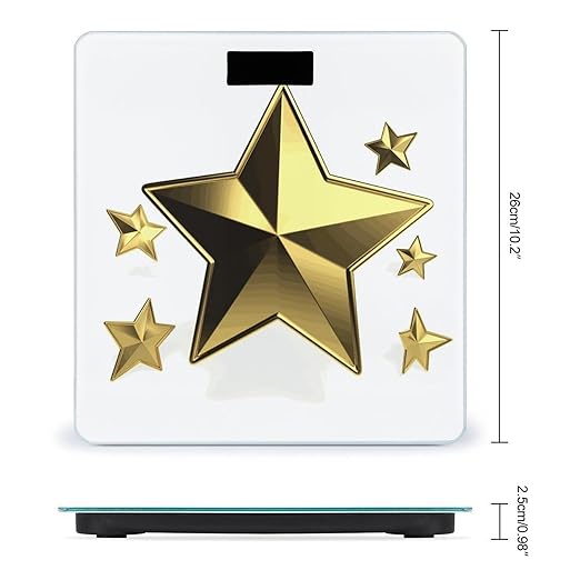 Digital Bathroom Scale for Body Weight Scale with Bright LCD Display High Accuracy Step-On Technology Auto On/Off Gold Star Digital Scales 400 Lbs /180kg