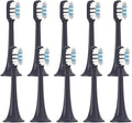 10pcs Replaceable Brush HeadsCompatible for T301 T302 Soft Clean Bristle WhiteBlue Dark Blue Nozzles(10 Blue)