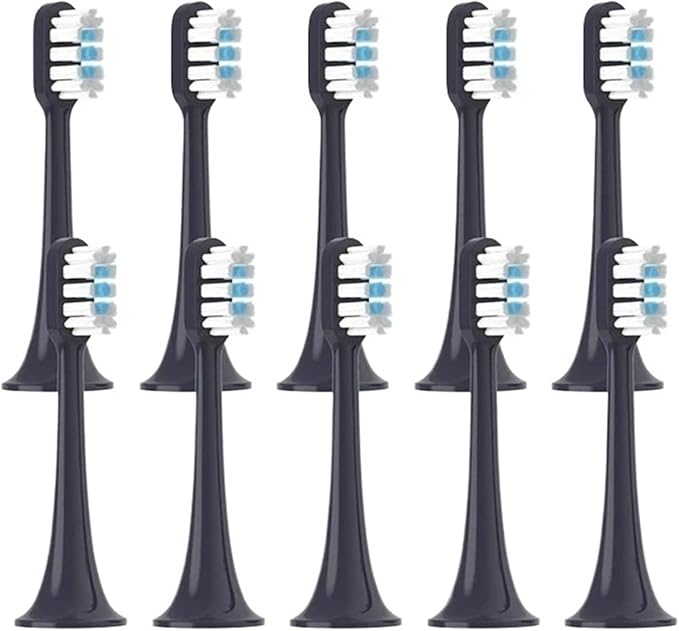 Replaceable Brush HeadsCompatible for XIAOMI MIJIA T301 T302 Soft Clean Bristle(10 Blue)