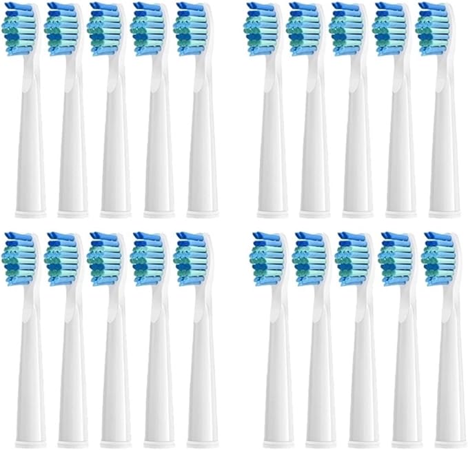 Toothbrush Head Compatible for FW-D1/FW-D3/FW-D7(20 PCS WT)