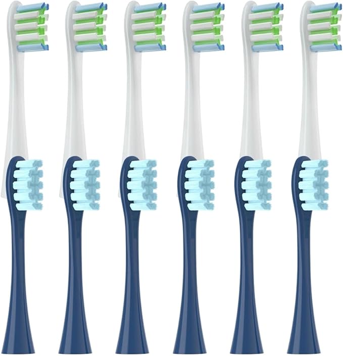 Replacement Brush HeadsCompatibility for Oclean X/X PRO/ Z1/ F1/ One/Air 2 /SE Electric Toothbrush 12PCS(6White6Blue)