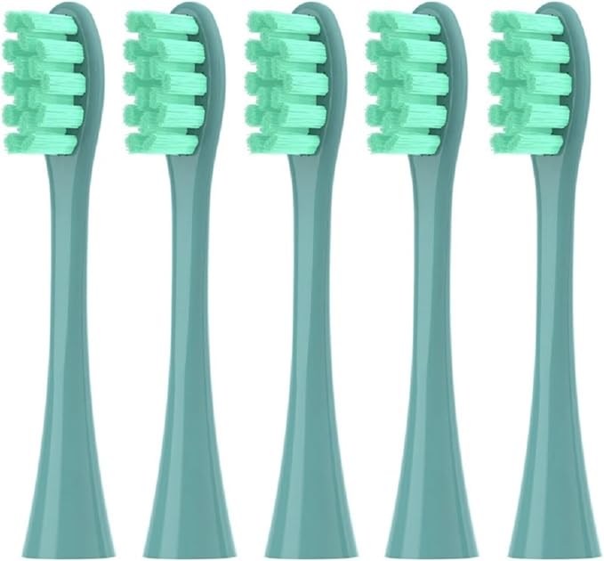5pcs Replacement Brush Heads Compatible with Compatible ForOclean Toothbrush for Oclean X Pro Digital Lite X10 Ultra Air2 F1(5 Green)