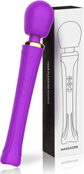 Rechargeable Personal Wand Massager - Travel - Quiet - Handheld Cordless Massager Relax Body Muscles - Perfect Back Legs Hand Pains and Sports
