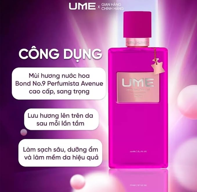 Ume Perfume shower Gel- Sữa tắm Nước Hoa Ume U9 Scent 2 in 1 -NGOC TRINH