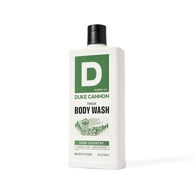 Duke Cannon Supply Co. Thick High-Viscosity Body Wash for Men High Country - Premium Ingredients Plant-Based Thickeners Superior Lather Natural Exfoliate 17.5 Fl Oz (3 Pack)