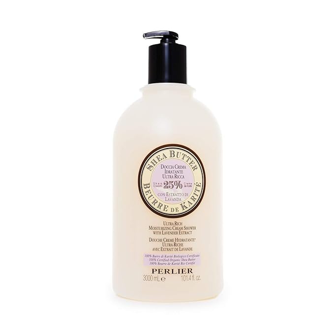 Perlier Shea Butter with Lavender Bath Cream 101.3 fl. oz.