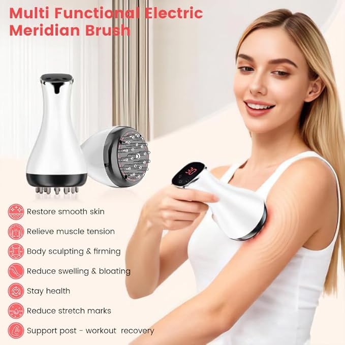 Drainage Massager &amp Anti Cellulite Massage ToolFascia Blaster for CelluliteHelps Reduce Stretch Marks for Legs Arms &amp BellyBody Sculpting Machine with Microcurrent Light Vibration