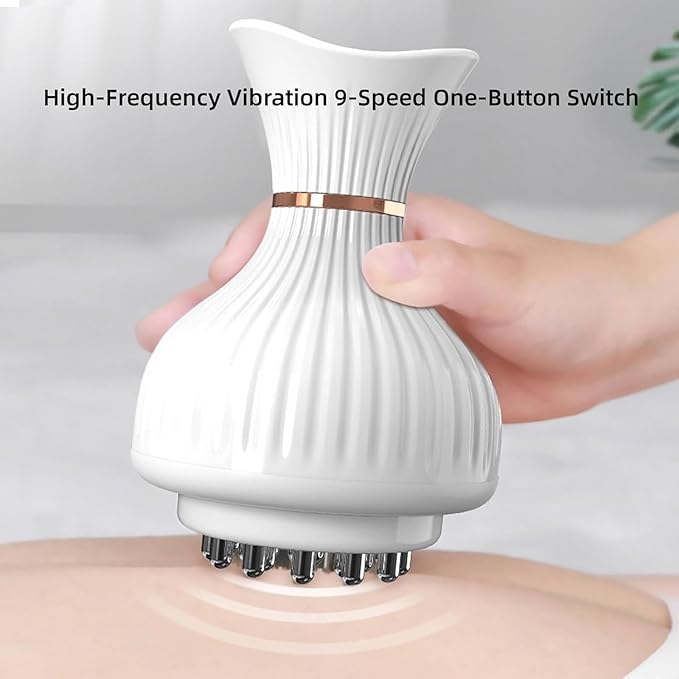 Neuro Relief Home Pro Massager Cleanse 4-in-1 Leg Massager Cordless Handheld Leg Massager for Shoulder Foot Full Body Electric Meridian Massage Brush for Muscle Pain Relief (2Set)