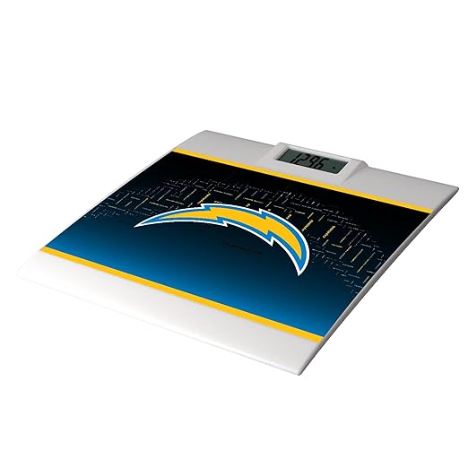 Keyscaper Los Angeles Chargers Quadtile Design Digital Bathroom Scale
