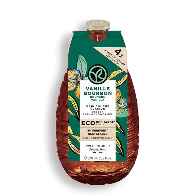 Yves Rocher Bourbon Vanilla Nourishing Shower Gel Bath &amp Body Routine Women Men Day Care 600 ml./20.2 fl.oz.