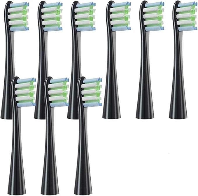 9PCS Replacement Brush HeadsCompatible for Oclean Flow/X PRO /F1/Z1/One/ Air2 Sonic Electric Toothbrush Nozzles Soft(9 HOC)
