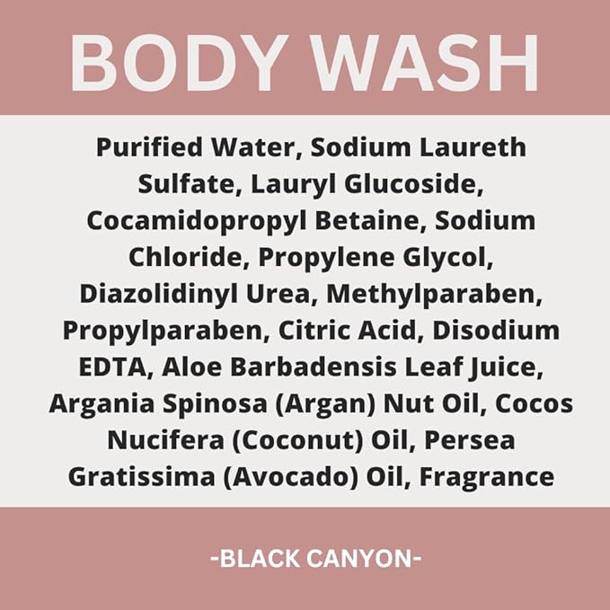 Black Canyon Night Blooming Jasmine Scented Body Wash 16 Oz (2 Pack)
