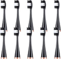 10pcs/lot Ultrasonic Electric Toothbrush Heads Replacement Brush Compatible for Whitening Teeth(Black)