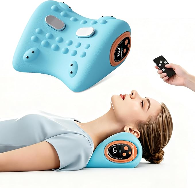 2026 New Upgrade Neck Massager 3-in-1 Heat Pulse &amp Vibration Modes Ergonomic Electric Neck and Shoulder Massager for Pain Relief &amp Relaxation at Home Office Travel
